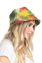 Load image into Gallery viewer, Hemp Tie dye Bucket Hat: OS Rasta
