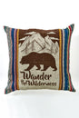 Load image into Gallery viewer, Wilderness Print Rustic Stripe Throw Pillow
