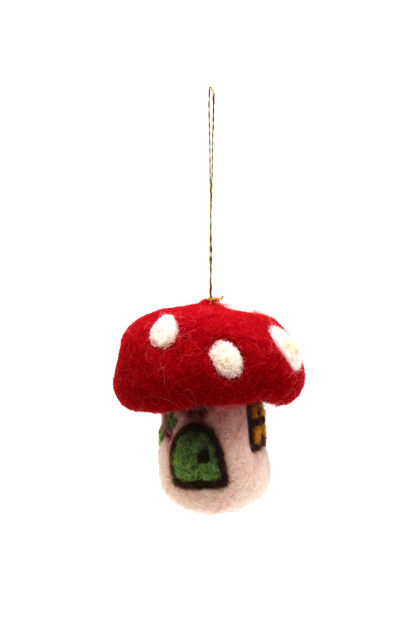 Mushroom House Ornament: 3pcs/Pkt