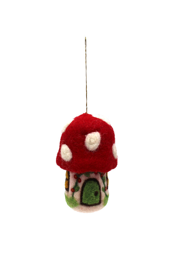 Mushroom House Ornament: 3pcs/Pkt