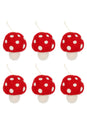 Load image into Gallery viewer, Red Felt Mushroom Ornament: 6pcs/Pkt
