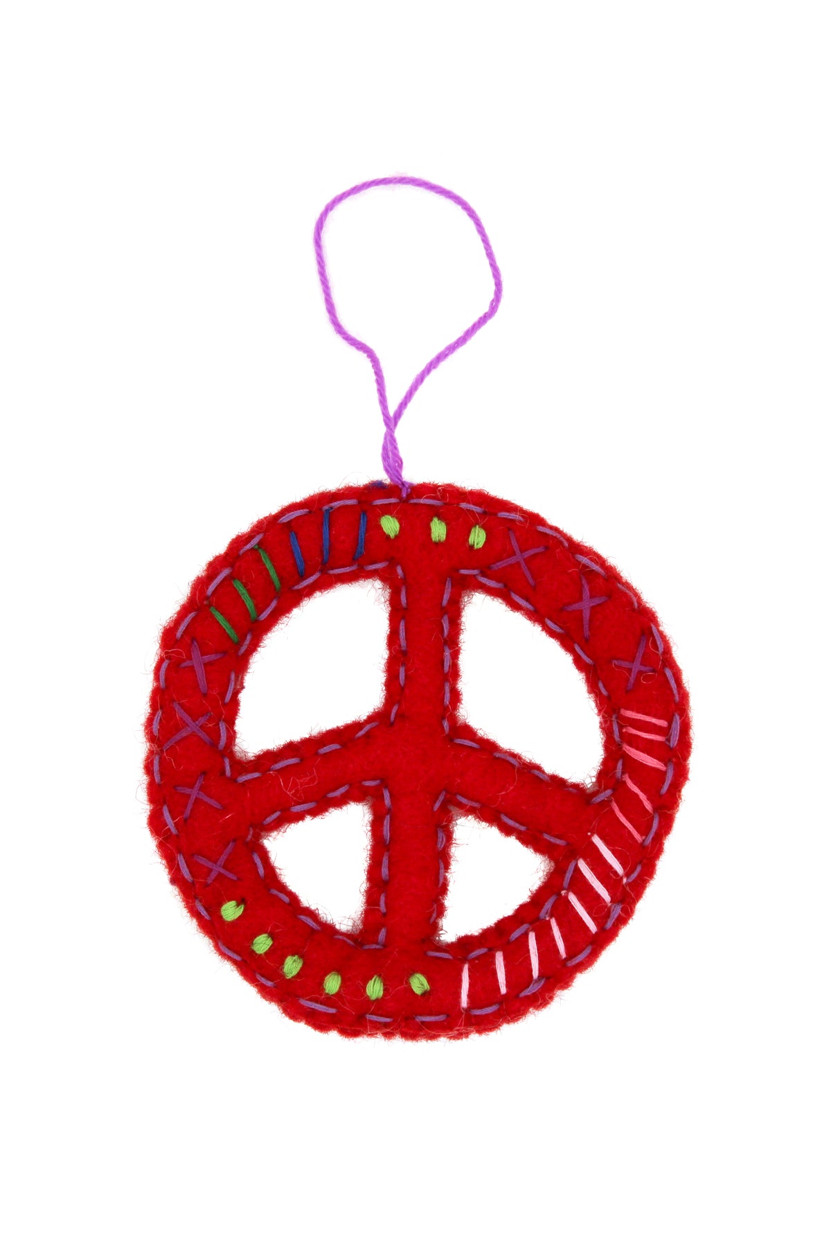 Felt Peace Ornament: 12pcs/Pkt