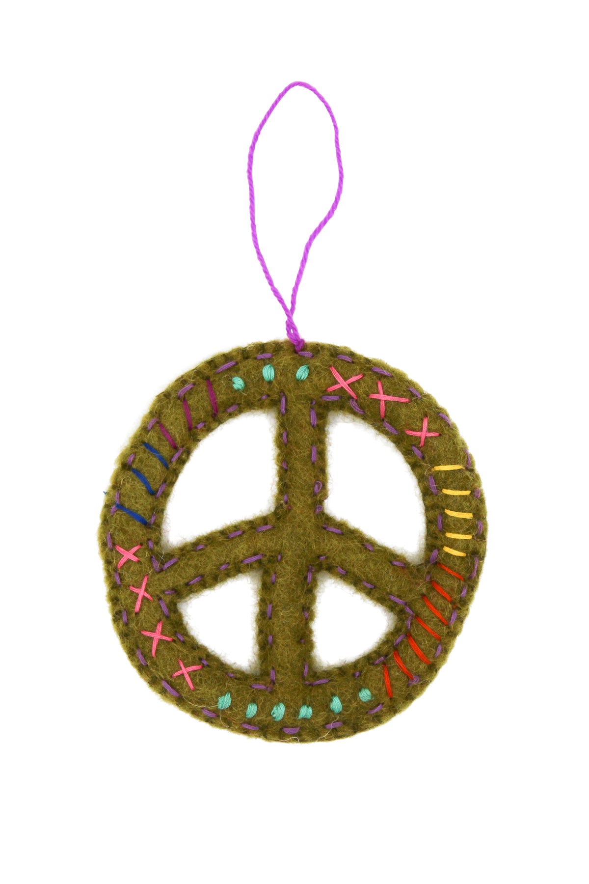 Felt Peace Ornament: 12pcs/Pkt