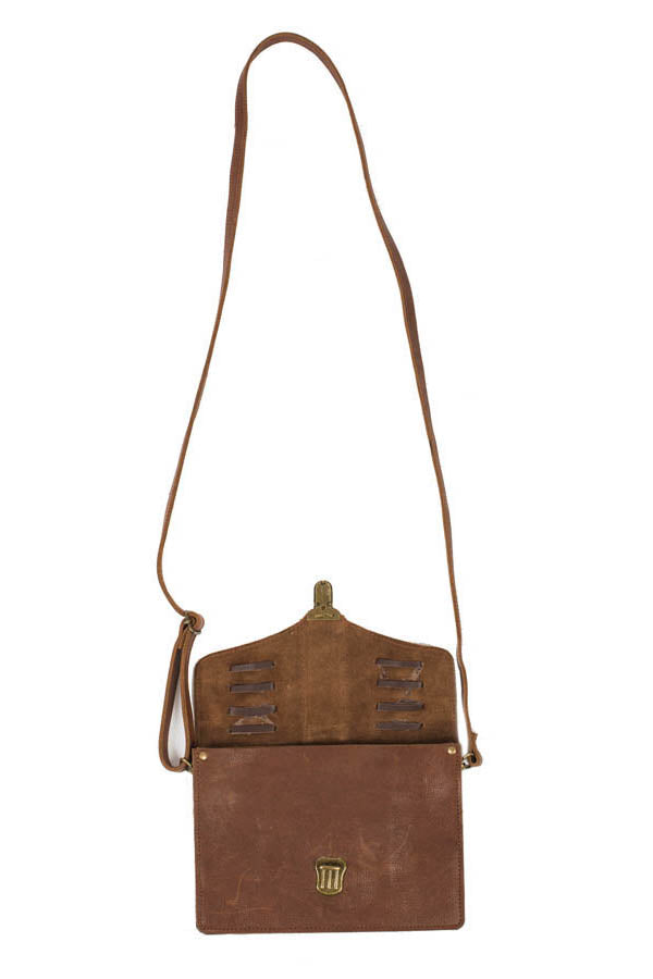 Hippie Leather Lacing Convertible Crossbody Belt Bag