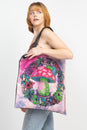 Load image into Gallery viewer, Mushroom Wreath Canvas Tote
